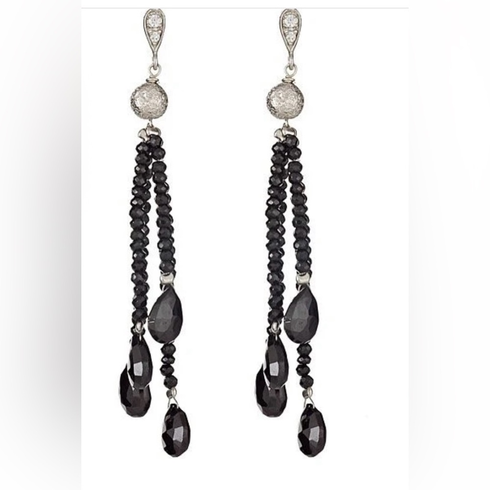 Spinel & Sterling Silver Earrings